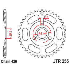 Jt задняя звезда 255 30 honda z 50 monkey (25530jt) (цепь520)