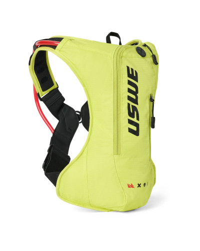 Uswe camel bag outlander 4 crazy yellow, цвет желтый флуо, для мото/велосипеда, объем жидкости 3 л (рюкзак 4 л + 3 л жидкости)