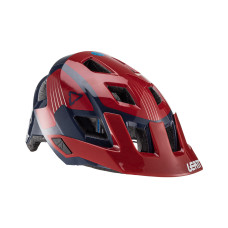 Leatt велосипедний шолом (дитячий) mtb allmtn 1.0 junior v22 helmet chilli колір червоний/темно-синій розмір xs (50-54 cm)