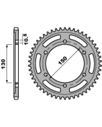 Pbr задня зірка 300 46 c45 honda xl600v (-1), xl650v (-3), yamaha fz8`10-15 (jtr300.46) (ланцюг 525)
