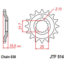 Jt передня зірка 528 15 kawasaki gpz 750 unitrack '82-'89 (zx750a1-a5) (52815jt) (ланцюг 630)