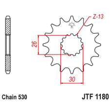 Jt передня зірка 2090 17  triumph daytona 955/sprint st/sprint gt (209017jtrb) (ланцюг 530)