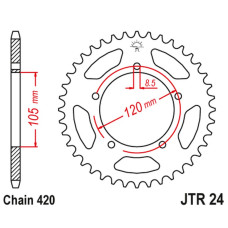 Jt задняя звезда 3565m 55 aprilia 50rx '98-'05, 50sm '03-'06 (3565m55jt) (цепь 420)
