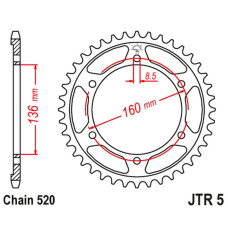 Jt задняя звезда 3552 47 bmw f650 aprilia pegaso 650 '92-'04 355247jtzbk) (цепь 520)