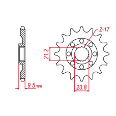 Grosskopf передняя звезда 2133 15 suzuki rmz 450 '05-'12, rmx 450 '10-'19 (jtf1441.15)
