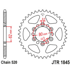 Jt задняя звезда 4324 37 yamaha tdr 125 '93-'99 (432437jt) (цепь 428)