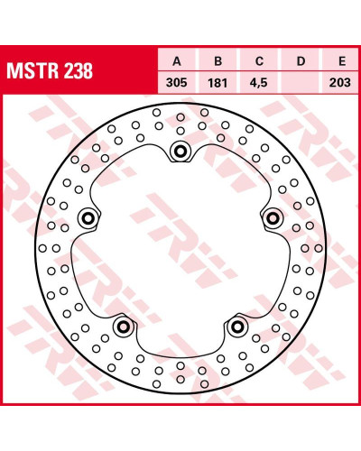 Trw zf гальмівний диск перед bmw r 1100s '98-'00, r 1200gs/adv '04-'07 (305x181x4,5mm)