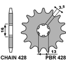Pbr передня зірка 428 12 suzuki jr 50 82-04 (ланцюг 428)