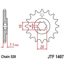 Jt передня зірка 422 10 kawasaki ksf/kxf 80 '03-06', suzuki lt 80 '89-06' (42210jt) (ланцюг 520)