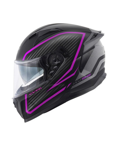 Kappa шолом kv52 kronos integralny  колір чорний титановий fuksia mat carbon look розмір 58 / m 