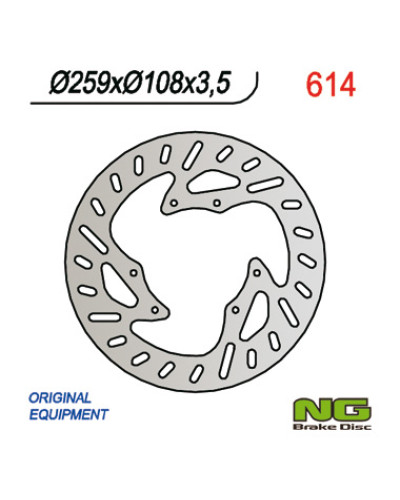 Ng тормозной диск перед yamaha/mbk 50-125 supermoto (260x108x3,5)