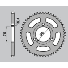 Jr задняя звезда 239 42 honda mtx 80r '83-'86 (jtr239.42)