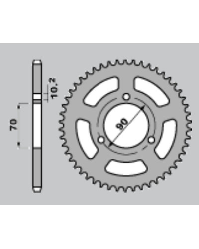 Jr задняя звезда 239 42 honda mtx 80r '83-'86 (jtr239.42)