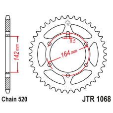 Jt задня зірка 4538 46 hyosung gt 250 '04-15' (453846jt) (ланцюг 520)
