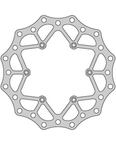 Delta braking гальмівний диск перед suzuki rm 125 '88-10, rm 250 '88-10, drz 250 '01-07, yamaha yz 125 '01-16, yz/yzf/wr 250 '01-16, wrf/yzf 426/450 '02-16, wave ultra light (250x118x4,2mm) (6x6,5mm) (ng675,ng276) (товщина 4,