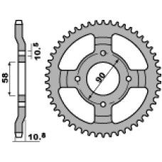 Pbr задня зірка 274 41 c45 honda xl 200 paris dakar 84-90 (ланцюг 520) (jtr277.41)