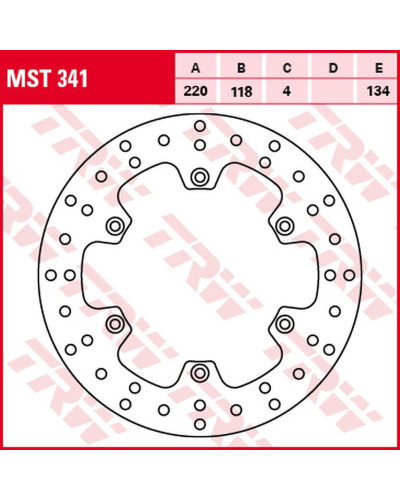 Trw zf гальмівний диск зад kawasaki klx 400r '03-'06, suzuki dr 125sm '08-'12, rm 125 '89-'98, rm 250 '89-'00, dr 250s '95-'00, dr-z 250 '01-'07, rm-x 250 '89-'95, dr-z 400/e/s '00