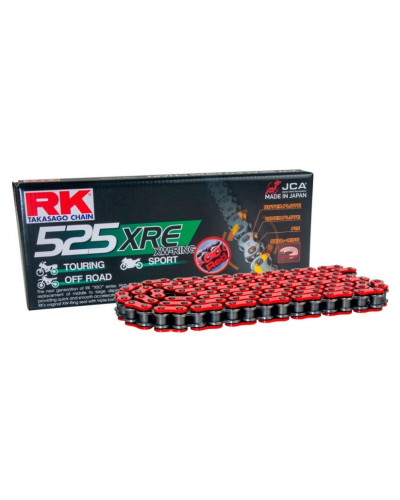 Rk цепь приводная bb525xre-124 (xw-ring) заклепка (clf) в наборе красный (объем: do 1000 ccm) (42 kn)