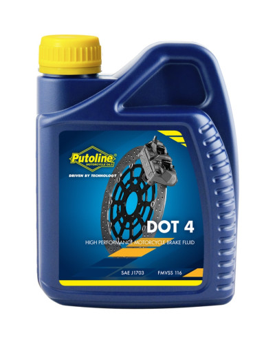 Putoline тормозная жидкость dot 4 brake fluid 500ml
