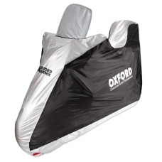 Oxford aquatex scooter highscreen topbox — водонепроникний чохол для скутера з високим вітровим склом і кофром. колір: сірий/чорний. розмір: універсальний.