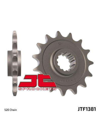 Jt передня зірка 2042 15 honda cb 500f/x '13-'15, cbr 500r '13-'16, nc 700 '12-'14, ct/ctx 700 14 (204215jt) (jtf1373.15) (ланцюг 520)