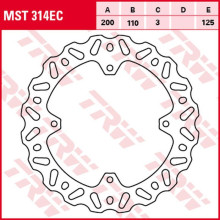 Trw zf гальмівний диск зад ktm sx 85 '03-'10 (200x110x3mm) 
