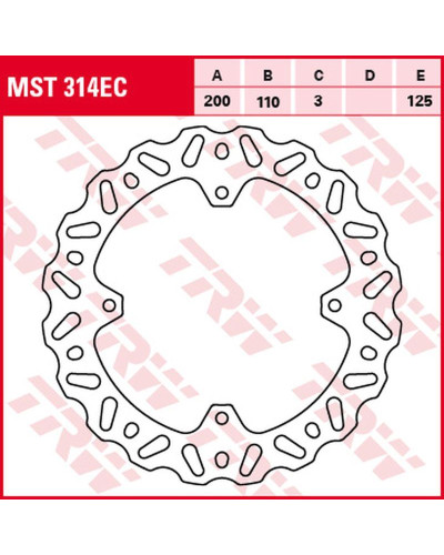 Trw zf гальмівний диск зад ktm sx 85 '03-'10 (200x110x3mm) 