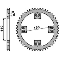 Pbr задняя звезда 4306 50 c45 honda cr 80/85 '85-'07 (jtr215.50) (цепь 420) (std.+1)