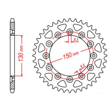 Mtx parts задня зірка 245 41 honda xl 600 lm '85-'88 (jtr245/2.41) (ланцюг 520)