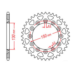 Mtx parts задня зірка 245 41 honda xl 600 lm '85-'88 (jtr245/2.41) (ланцюг 520)