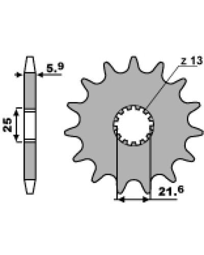 Pbr передняя звезда 565 15 18nc (цепь 520)