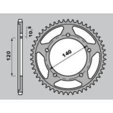 Grosskopf задняя звезда 4398 42 c45 suzuki gsxr 750 (00-05), gsr750 '11-'14 (2061-42)