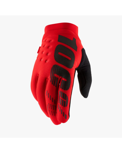 100% рукавиці cross/enduro brisker gloves red колір червоний/чорний розмір s