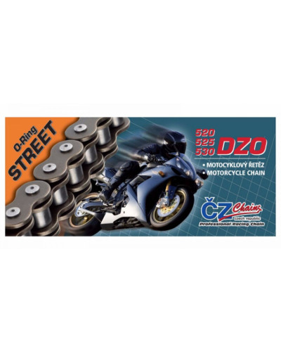 Cz цепь приводная 530 dzo (112 звено) o-ring bronze do 1000 ccm (43,0 kn) + прессованная заглушка