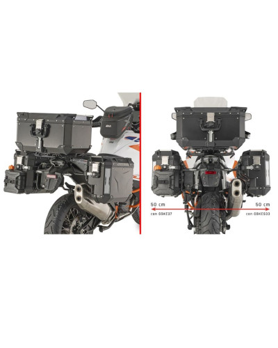 Kappa каркас для боковых кофров monokey cam side ktm 1290 super adventure r/s '21-'24 - под кофры kvg k'voyager alu
