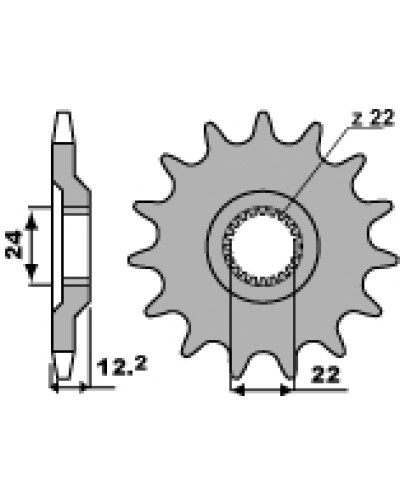 Pbr передняя звезда 405 17 18nc aprilia pegaso 600`90-93 (jtf1125.17) (цепь 520)