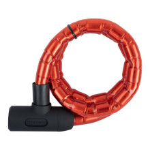 Oxford посилений протикрадіжний трос barier armoured cable 1,4 м × 25 мм (замок на ключ). колір: червоний.