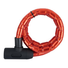 Oxford посилений протикрадіжний трос barier armoured cable 1,4 м × 25 мм (замок на ключ). колір: червоний.