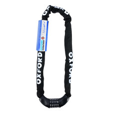 Oxford ланцюг протиугінний combi chain, кодовий замок, 6 мм x 0,9 м, колір чорний