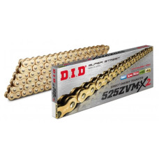 Did цепь приводная 525zvmx2gg-88 (88 звено) x-ring золотой / золотой (525zvmxgb88) открытый
