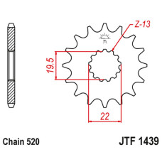 Jt передня зірка 4103 15 suzuki lt 160 '89-'01, lt 230 '86-'93 (410315jt) (ланцюг 520)