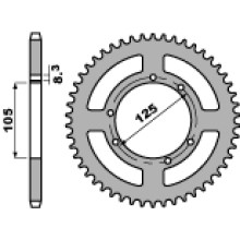 Pbr задня зірка 4413 55 f (ланцюг 428) (jtr1134.55)
