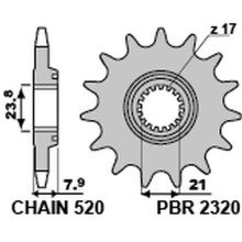 Pbr  передня зірка 2320 13 18nc honda crf 250r '18-'23  (jtf1344.13sc) (ланцюг 520) (std.)