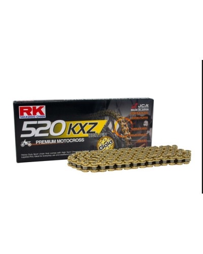 Rk цепь приводная (motocross) gb520kxz-120 застежка (cl) в наборе золотой (объем: do 450 ccm) (35 kn)