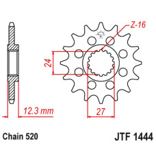 Jt передняя звезда 2310 17 suzuki gsxr 1000 '17-20' (231017jt) (цепь 520)