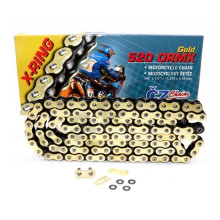 Cz цепь приводная 520 ormx (116 звено) active ring (x-ring) золотой для 600 ccm (эндуро) (34,5 kn) + застежка