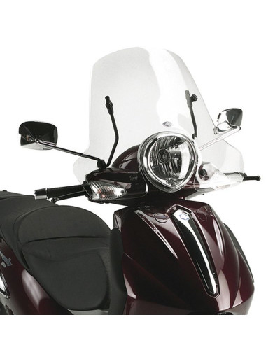 Kappa скло piaggio beverly 500 ’03–’07, beverly tourer 125/250/300/400 ’08–’10 (32 x 61,5 см) прозоре