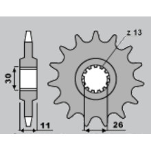 Cht передня зірка 2091 16 yamaha fz8 (10-15), mt 09 (14-16), mt 07 (14-16) tdm 900 (02-13) (jtf1591.16) (ланцюг 525)