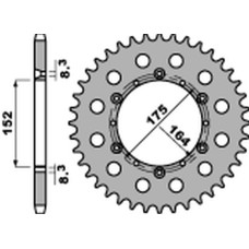 Pbr задняя звезда 856 42 f yamaha tt 600r '82-'04, yfm 660 '01-'04, yfs 200 '88-'06, yz 125/250 '85-'98, dt 125 '49-5 520)