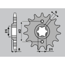 Jr передняя звезда 575 14 yamaha xt 600 '83-'86 (-1) (jtf575.14)